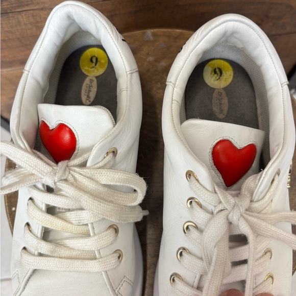 Love Moschino White Sneakers with Gold and Red Accents - Picture 5 of 8